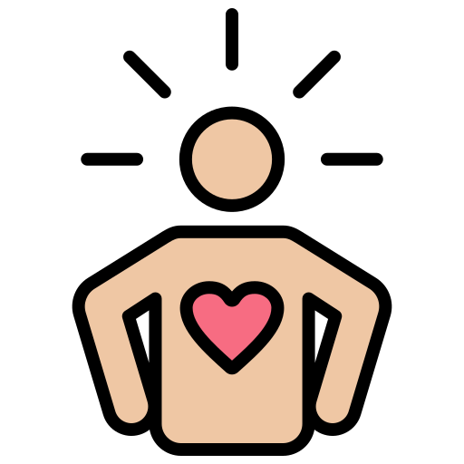 Pessoa se abraçando com amor próprio